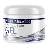Silver Miracles Gel Coloidal en botella de 4 oz, cuidado suave para la piel.