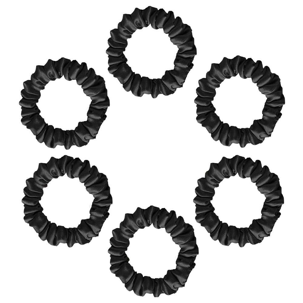 Silvr Bear coleteros satin negro, 6 unidades para uso diario y suave sujeción