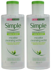 Simple Agua Micelar, botella de 198 ml: limpieza suave y desmaquillante eficaz.