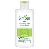 Simple Hidratante Ligero en botella de 125 ml, ideal para piel sensible