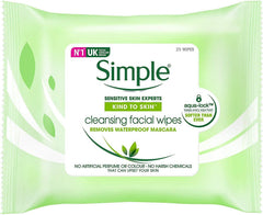 Lingettes Simple Kind to Skin pour le visage, démaquillage en douceur et hydratation
