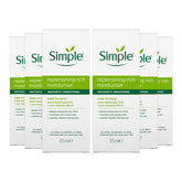 Simple crema hidratante rica 125 ml, hidratación duradera para piel sensible
