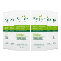 Simple crema hidratante rica 125 ml, hidratación duradera para piel sensible