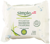 Lingettes micellaires Simple pour un démaquillage efficace et doux sur peau sensible