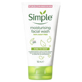 Simple Moisturizing Face Wash bottle front view, gentle cleanse for sensitive skin.