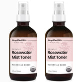 Simplified Skin rose water spray for the face providing soothing hydration.
