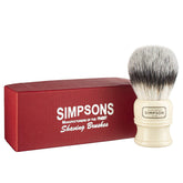 Simpson Trafalgar 2: cepillo con mango marfil y nudo sintético suave.