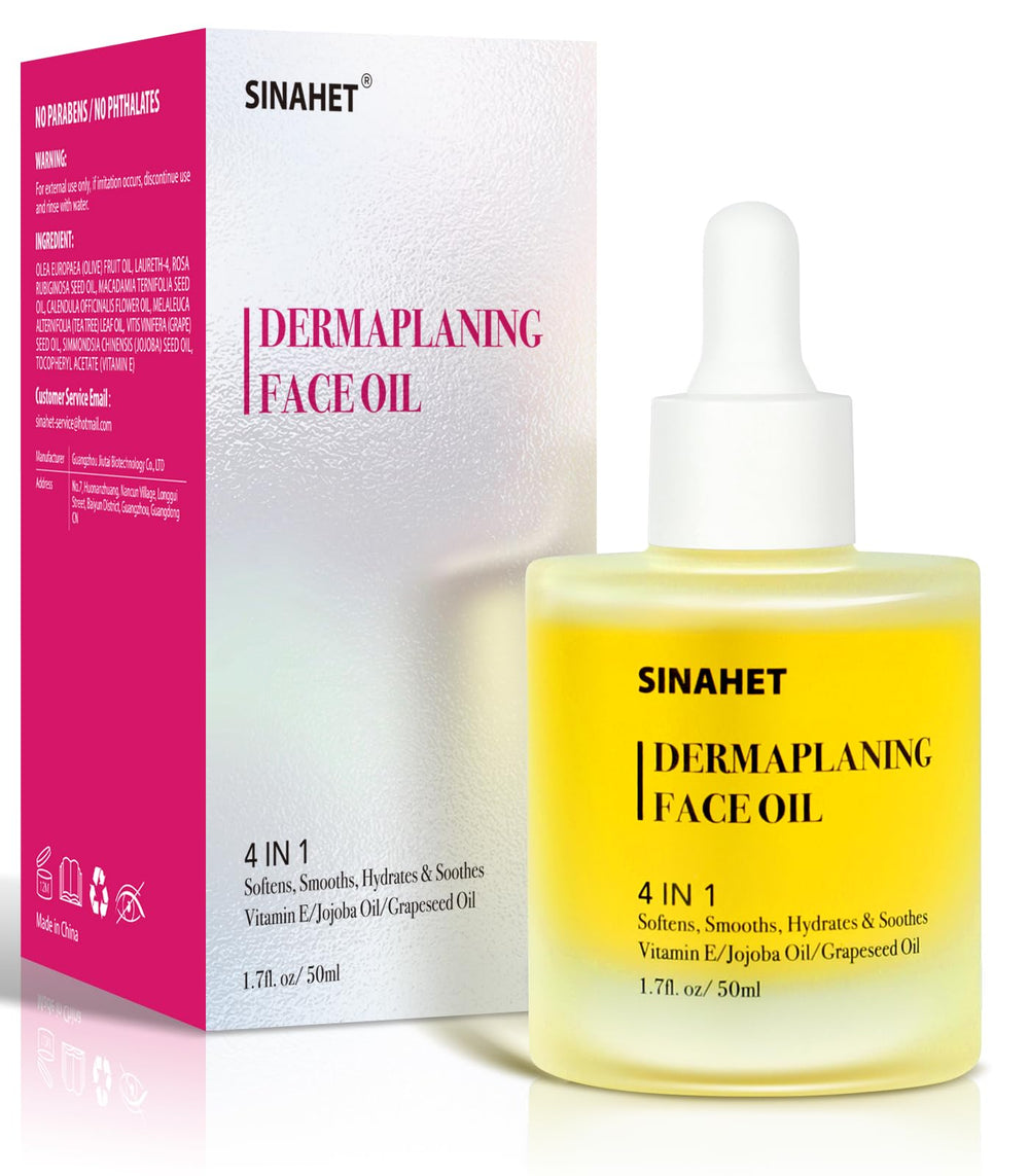 SINAHET Aceite Rostro: botella para rostro con afeitado suave y cómodo.