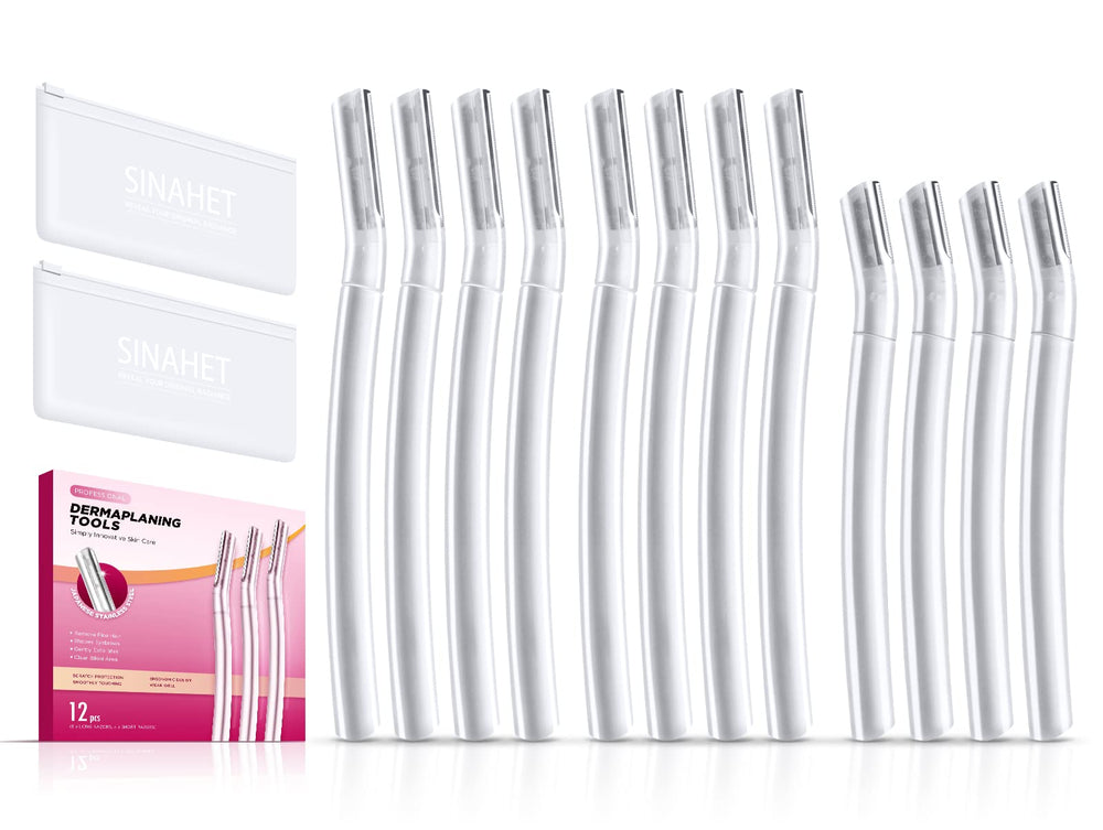 SINAHET Dermaplaning: paquete de 12 hojas para exfoliar con suavidad.