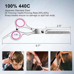 Peine con cuchilla Sirabe para retoques rápidos y uniformes en el cabello.
