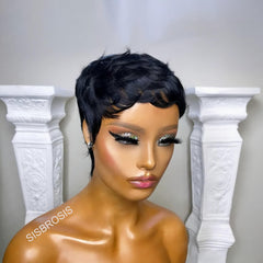 SisBroSis pixie corto lateral: estilo moderno para verano.