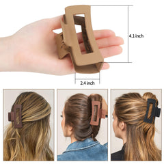 Pinza rectangular de acrílico grande de Sisiaipu para peinados estables.