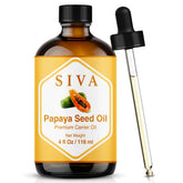 SIVA Aceite de Papaya Semilla en botella con gotero para rostro y piel