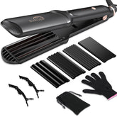 Sixriver crimpador cerámico con placas 4 en 1 para peinados brillantes