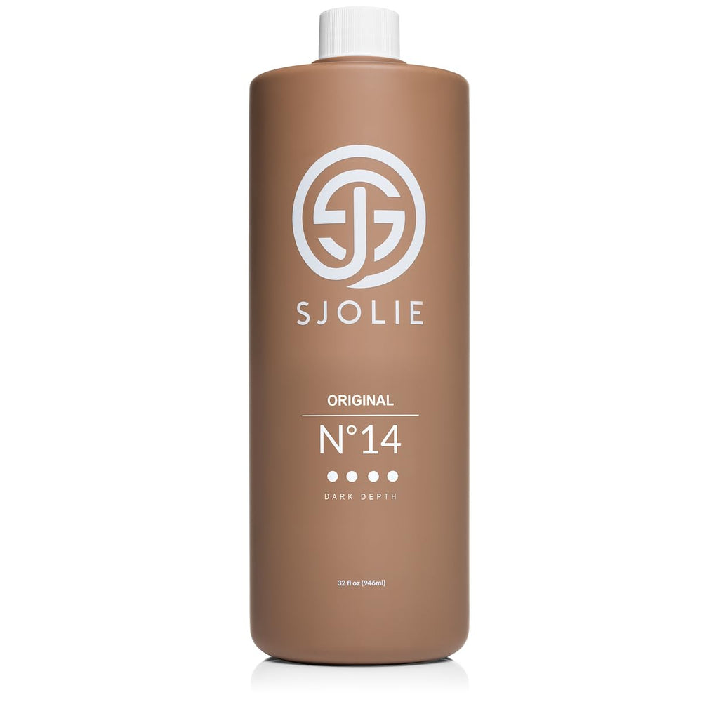 SJOLIE Spray Tan No. 14, botella para un bronceado duradero.