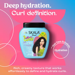 SKALA Mais Cachos: rizos definidos gracias a la crema dos en uno para usar diariamente.
