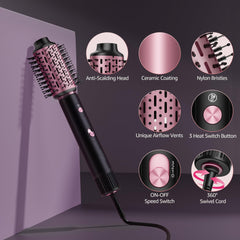 SKIMI ajustes de calor y velocidad para distintos tipos de cabello.