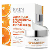 Skin Aesthetics crema de día con Vitamina C y Colágeno, textura suave para piel radiante.