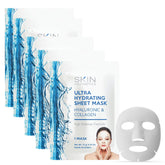 Skin Aesthetics mascarilla hoja hialuronico-colageno en empaque para hidratación intensa.