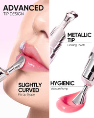 SKINTIFIC suero labial tintado con acabado tipo vidrio.