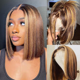 Skouty Bob Wigs con pelo humano ombré, encaje 13x4 para aspecto natural.