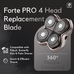 Skull Shaver Forte Pro Hoja Reemplazo Japonés: filo duradero para un afeitado preciso.