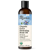 Sky Organics aceite corporal extra hidratante en frasco para piel suave