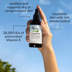 Sky Organics Aceite Vitamina E aplicación manual: masaje suave para piel más lisa