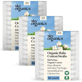 Sky Organics Coton Bebe: empaque de 180 unidades para uso diario suave.