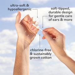 Sky Organics Coton-tiges sans chlore, nettoyage doux et sûr.