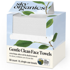 Sky Organics toallas faciales suaves de un solo uso para limpieza delicada