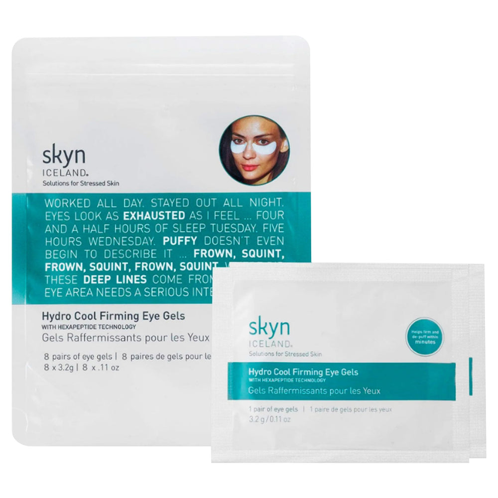 Parches Skyn Iceland con frío instantáneo para aliviar ojos cansados