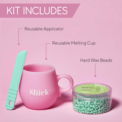 Sliick conjunto cera en casa estilo salón para resultados profesionales.