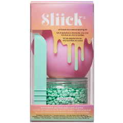Sliick conjunto cera microondas taza para depilación fácil en casa sin tiras.
