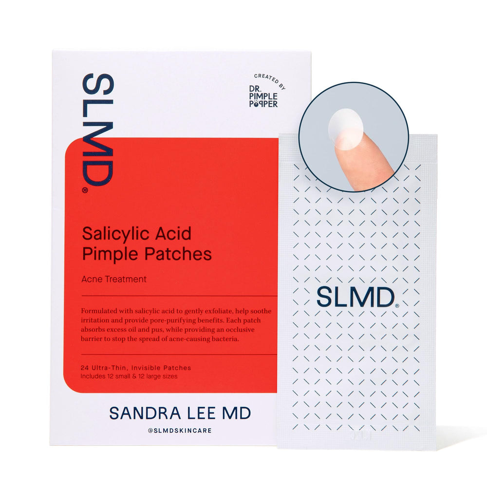 Parche SLMD para espinilla, 24 unidades, absorbe imperfecciones sin dejar residuos.