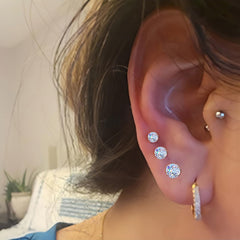 Pendientes cristal 3 mm SLVIEKAE, acabado pulido y cómodo