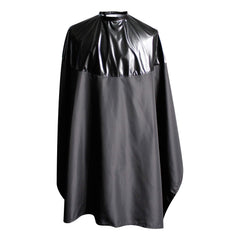 SMARTHAIR capa profesional negra, vista frontal, protege la ropa durante lavado del cabello