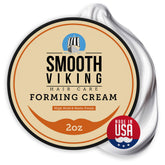 Smooth Viking Forming Cream, botella 2oz, fijación duradera para cabello masculino.