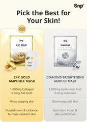 SNP 1000mg Collagen and 24K Gold mask night use promotes hydration while you rest