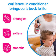 So Cozy muestra un cabello rizado de niño con definición suave y manejable.