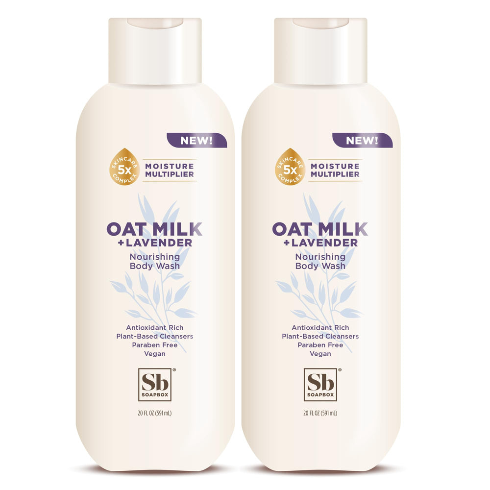 Soapbox gel douche lait d'Avoine et Lavande, hydratation douce pour peau sèche