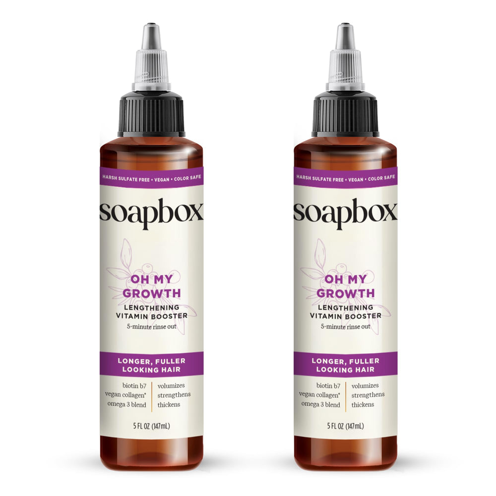 Soapbox Oh My Growth: botella en acción para cabello más abundante