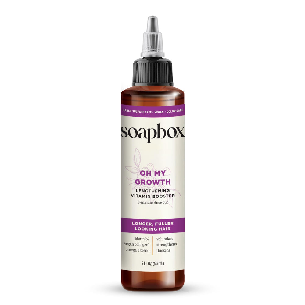 Soapbox Oh My Growth: botella para tratamiento capilar y uso diario.