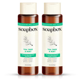 Soapbox shampoing arbre à thé bouteille purifiant le cuir chevelu.