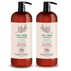 Soapbox Tea Tree Shampoo y Acondicionador: vertido suave para una limpieza fresca del cuero cabelludo.