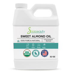 Soapeauty huile d'amande douce flacon presse froide, soin nourrissant pour la peau.