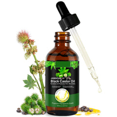 SOCATFOT Aceite de Ricino Jamaicano puro en bote para fortalecer cabello y pestañas.
