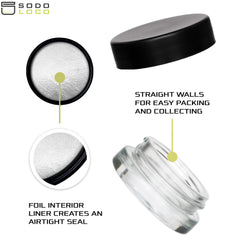 Frasco vidrio grueso 7ml, base pesada, diseño compacto para mostradores.