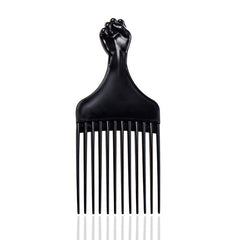 Soft 'N Style peine afro con mango puño negro para desenredar rizos con facilidad.