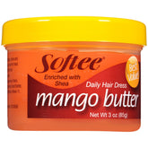 Softee Mango Shea Butter Daily Hair Dress en tarro, hidratación diaria para el cabello